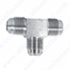 S.A.E. UNION TEE 1/8 TUBE THRU 3/8 TUBE (BRASS)